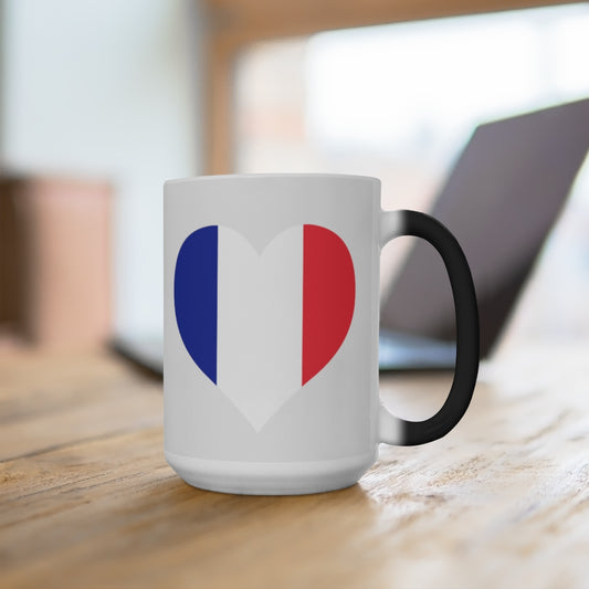 France Heart Color Changing Mug