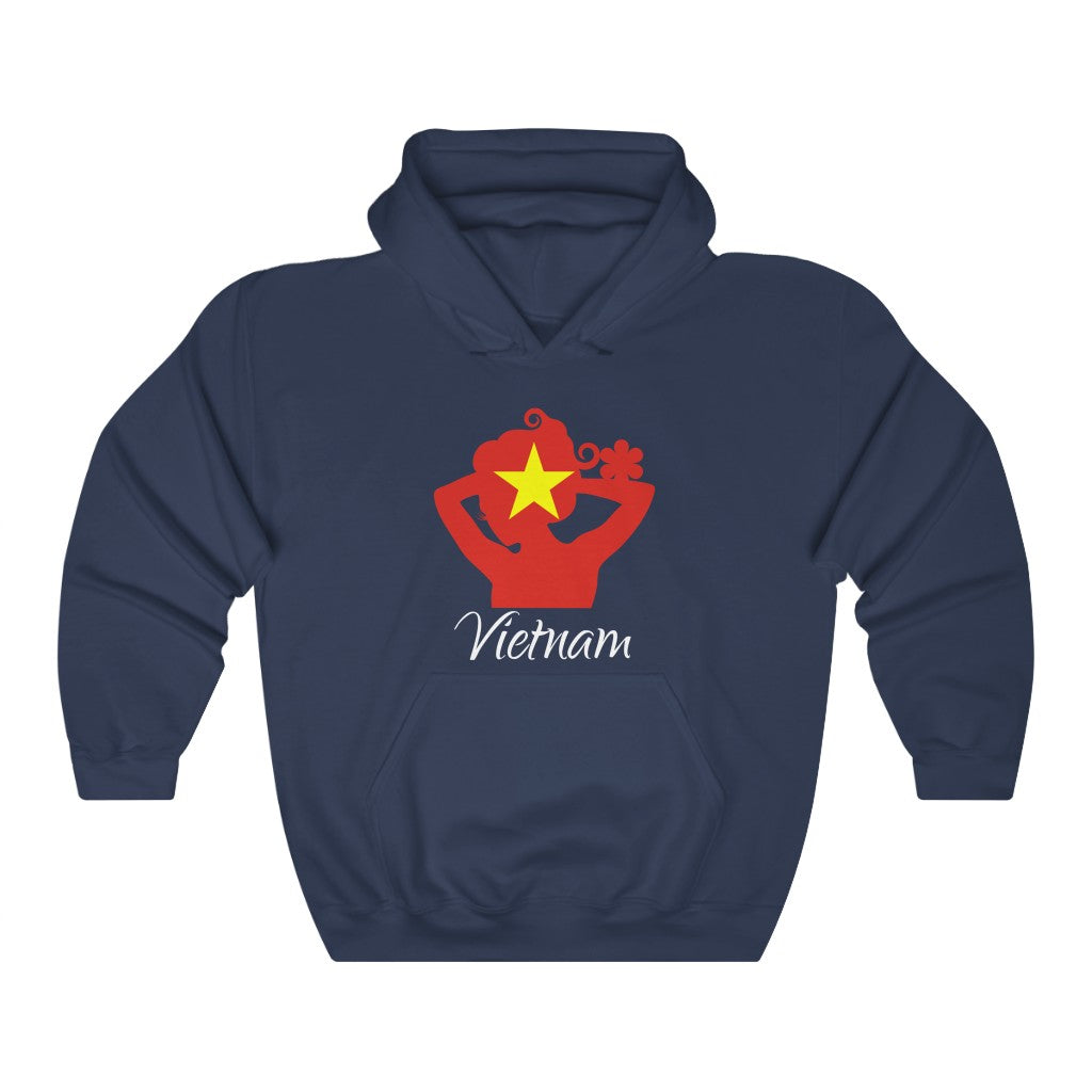 Vietnam Lady Flag Hoodie Sweatshirt 2 - Unisex