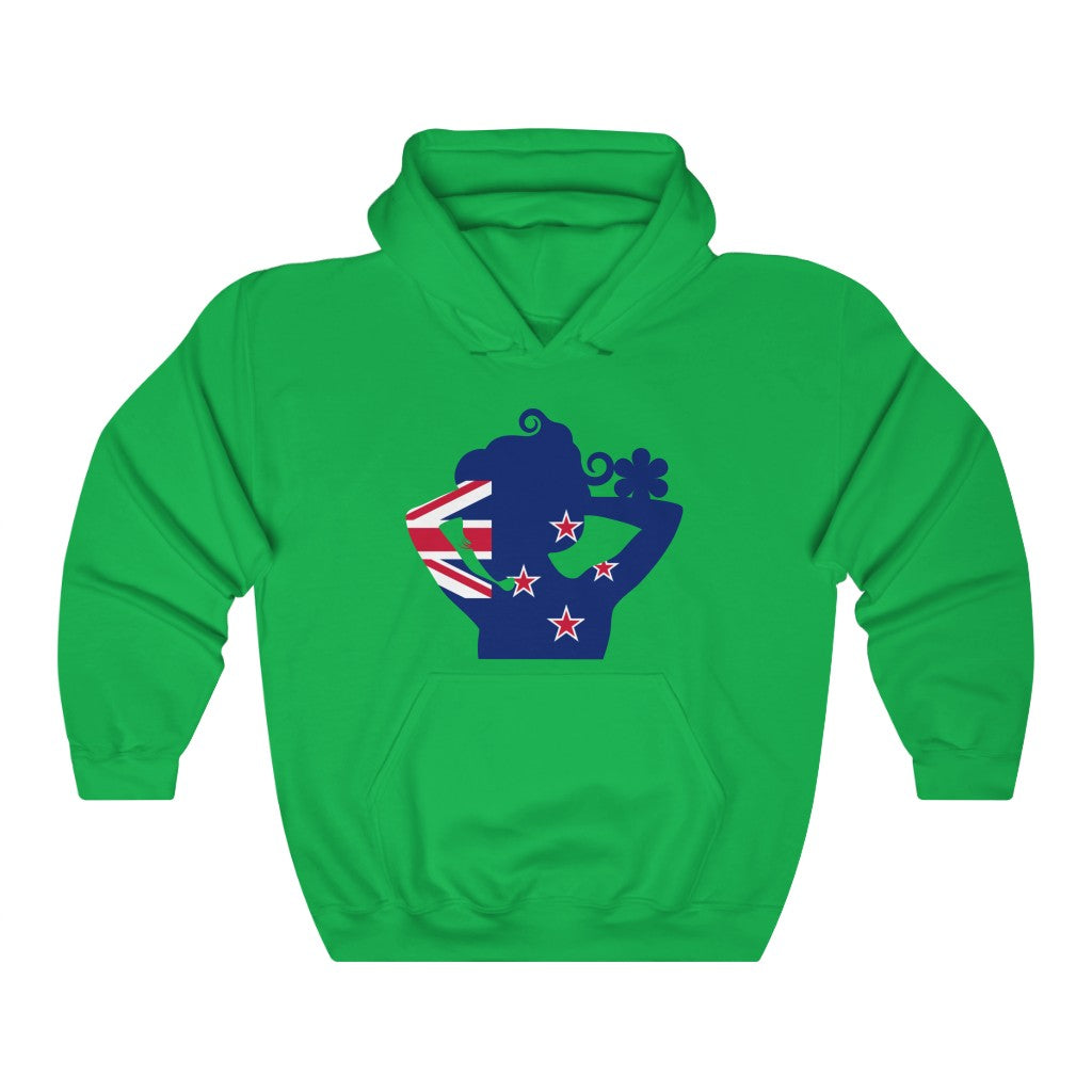 New Zealand Lady Flag Hoodie Sweatshirt - Unisex