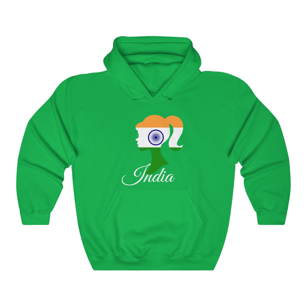 India Girl Flag Hoodie Sweatshirt 2 - Unisex