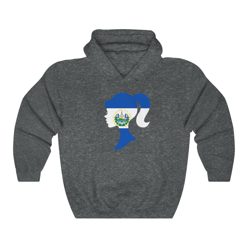 El Salvador Girl Flag Hoodie Sweatshirt - Unisex