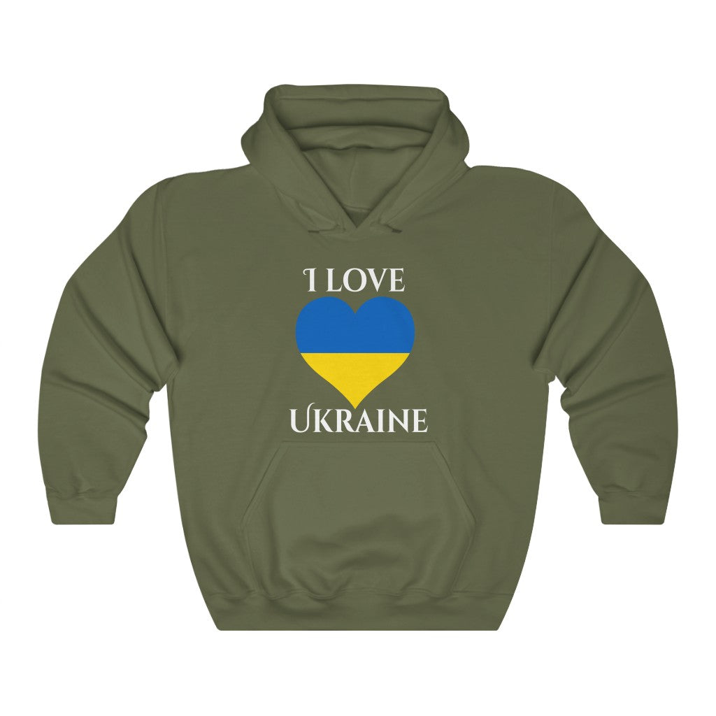 Ukraine Heart Flag Hoodie Sweatshirt 2 - Unisex