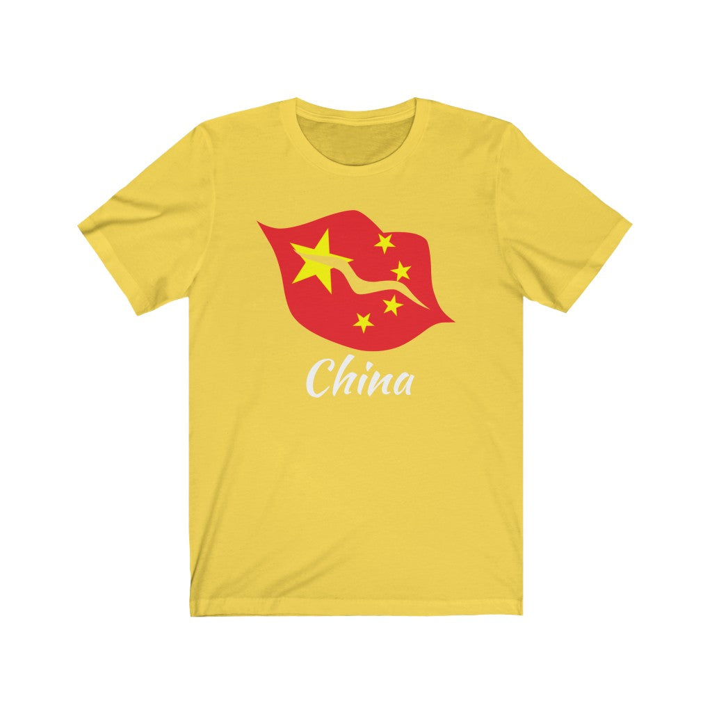 China Lips Flag Premium Tee 2 - Unisex