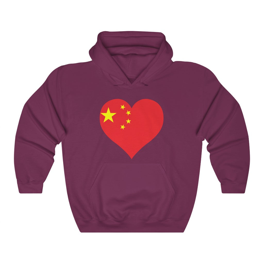 China Heart Flag Hoodie Sweatshirt - Unisex