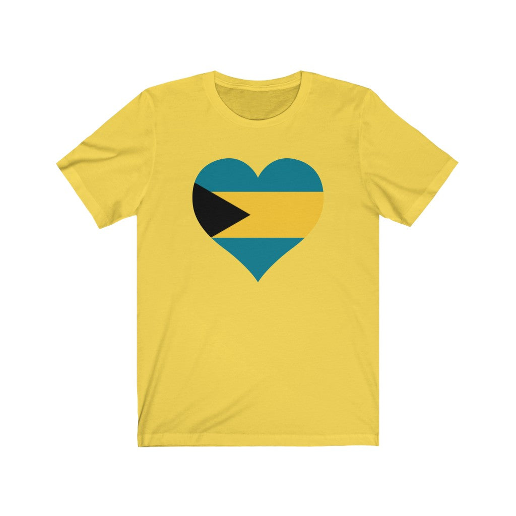 Bahamas Heart Flag Premium Tee - Unisex