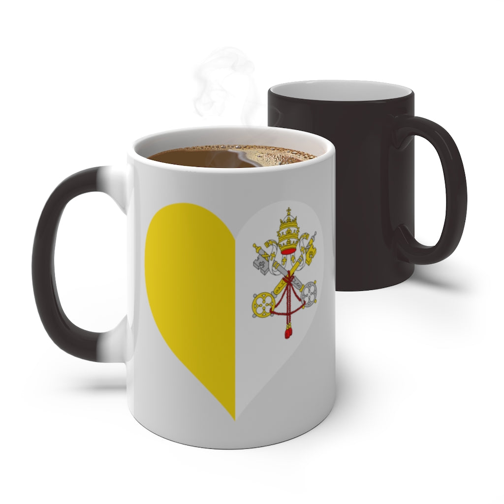 Holy See Heart Color Changing Mug