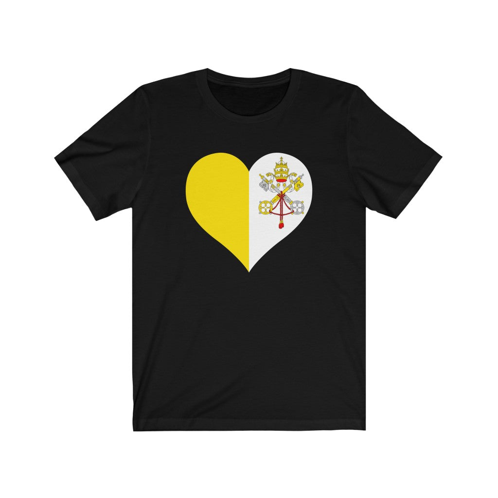 Holy See Heart Flag Premium Tee - Unisex