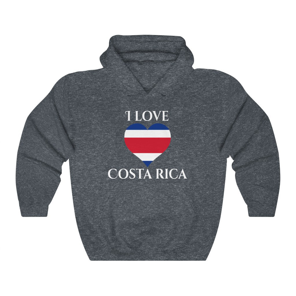 Costa Rica Heart Flag Hoodie Sweatshirt 2 - Unisex