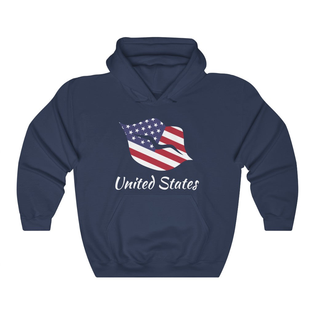 United States of America Lips Flag Hoodie Sweatshirt 2 - Unisex