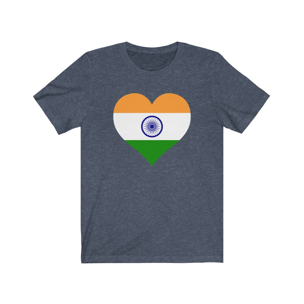 India Heart Flag Premium Tee - Unisex