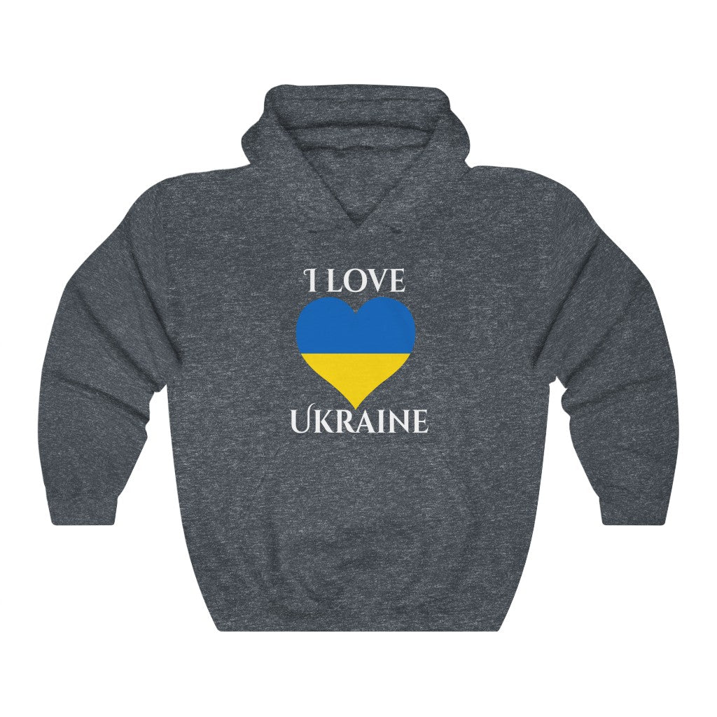 Ukraine Heart Flag Hoodie Sweatshirt 2 - Unisex