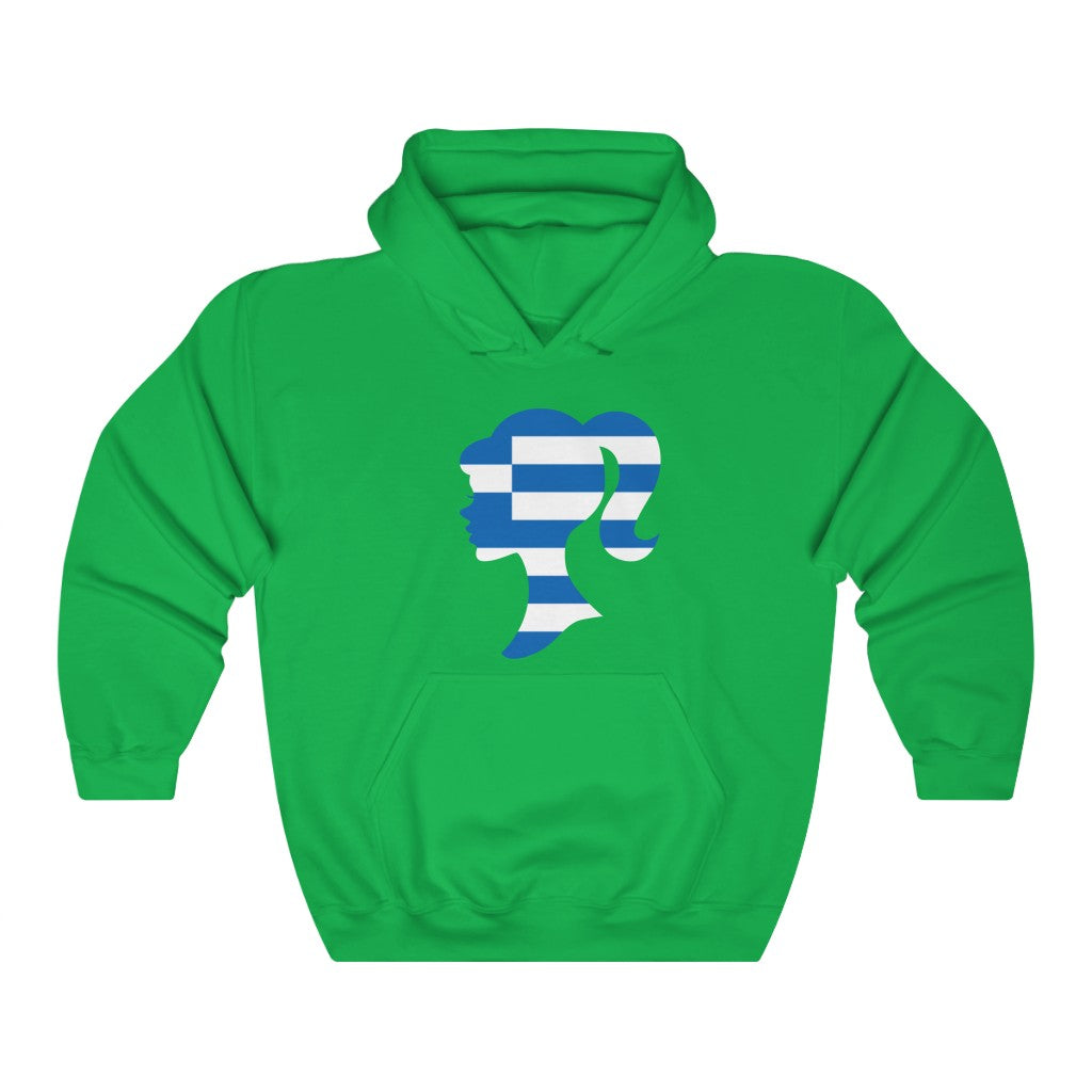 Greece Girl Flag Hoodie Sweatshirt - Unisex