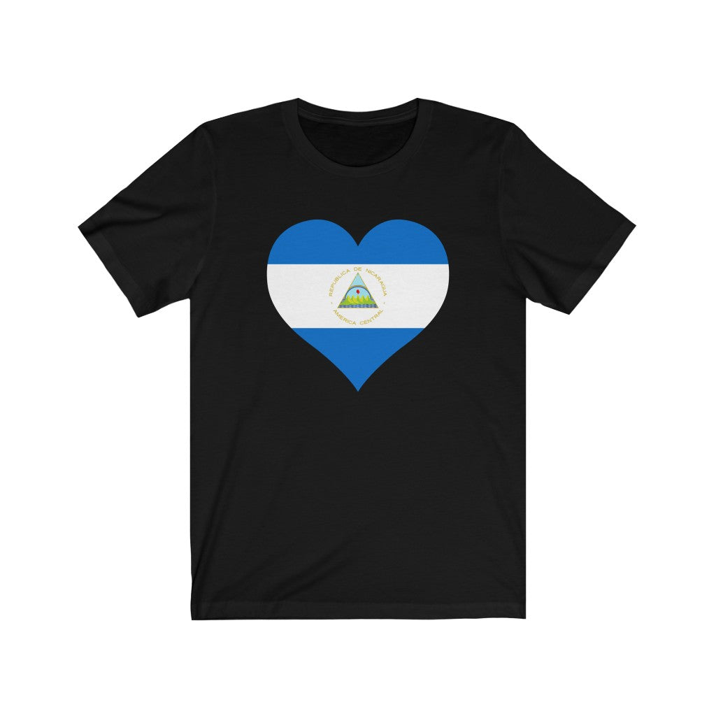 Nicaragua Heart Flag Premium Tee - Unisex