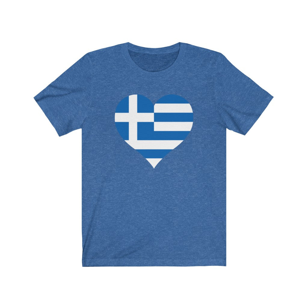 Greece Heart Flag Premium Tee - Unisex