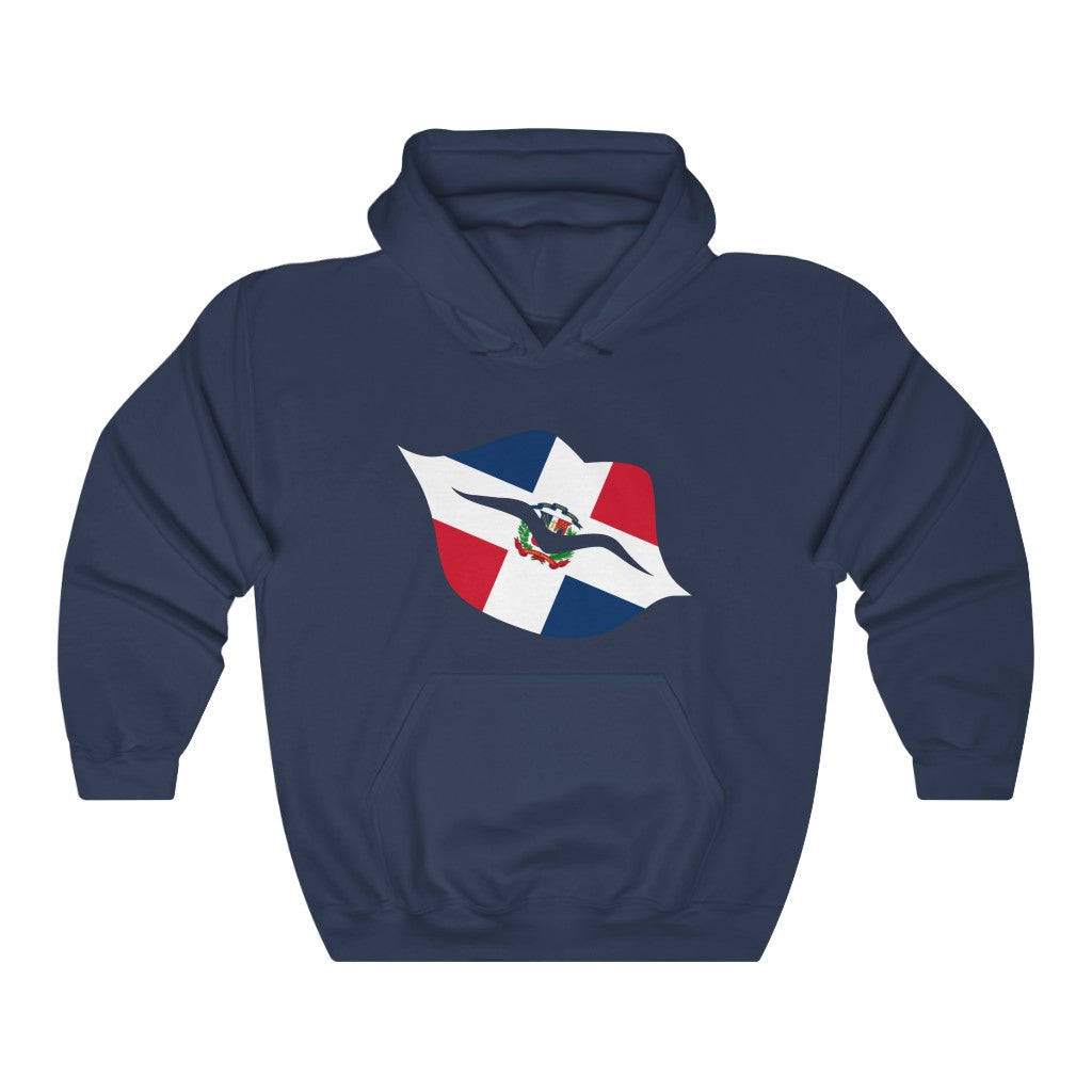 Dominican Republic Lips Flag Hoodie Sweatshirt - Unisex