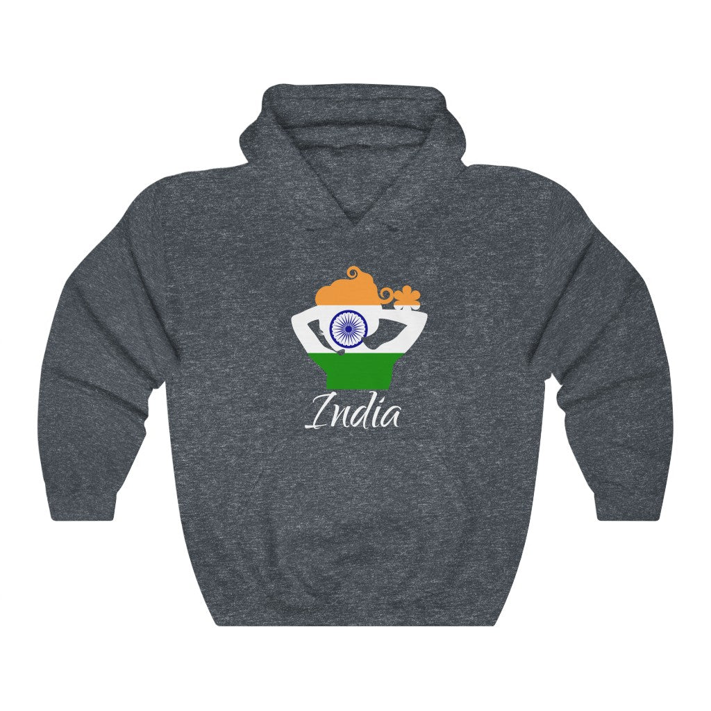 India Lady Flag Hoodie Sweatshirt 2 - Unisex