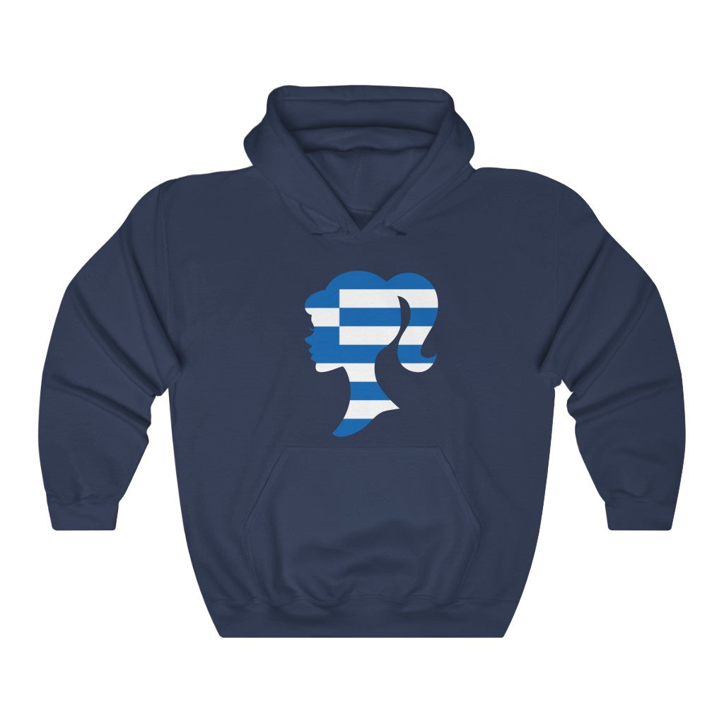 Greece Girl Flag Hoodie Sweatshirt - Unisex