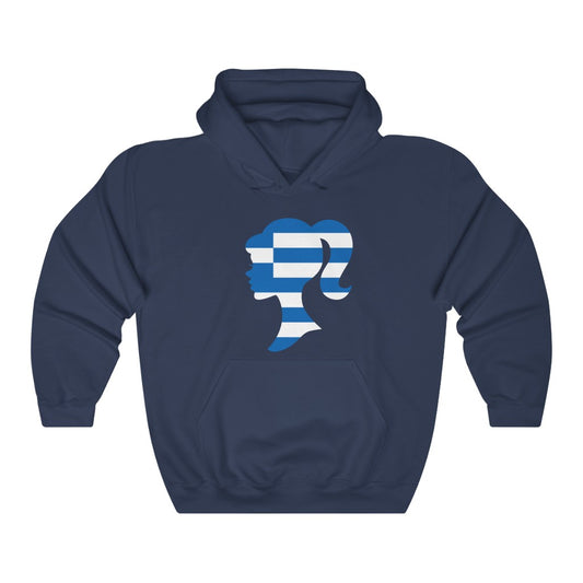Greece Girl Flag Hoodie Sweatshirt - Unisex