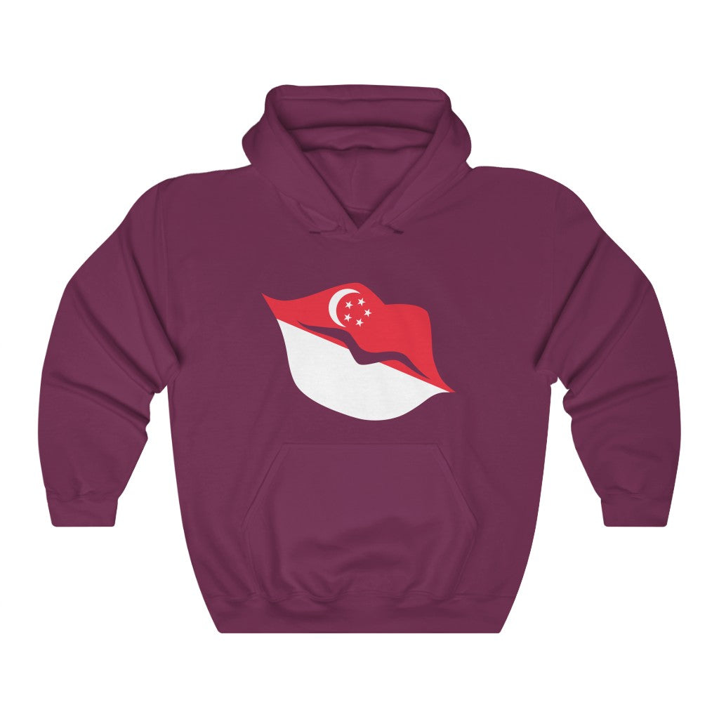 Singapore Lips Flag Hoodie Sweatshirt - Unisex