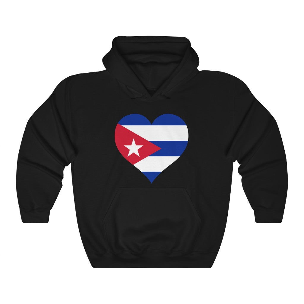Cuba Heart Flag Hoodie Sweatshirt - Unisex