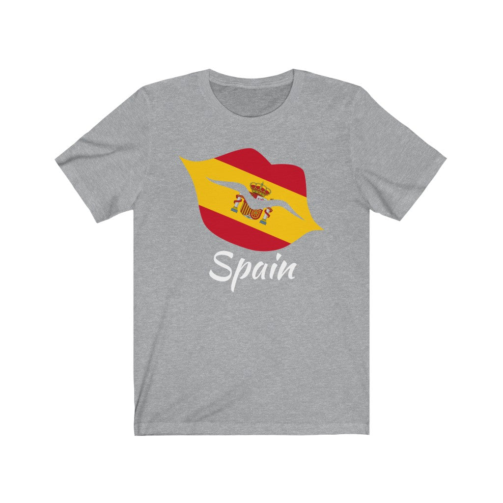 Spain Lips Flag Premium Tee 2 - Unisex