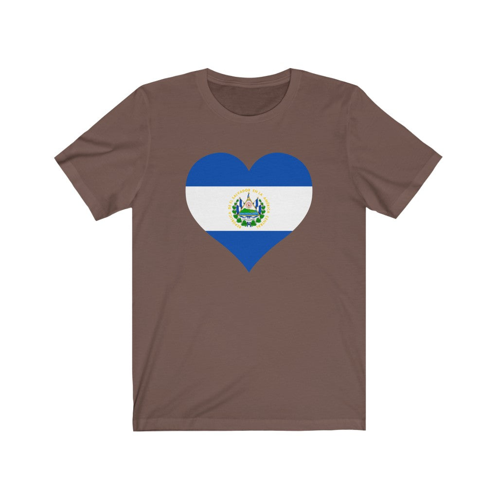 El Salvador Heart Flag Premium Tee - Unisex