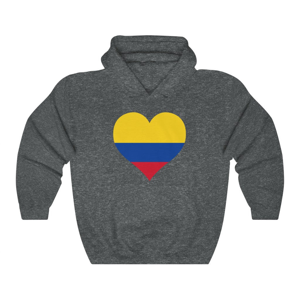 Colombia Heart Flag Hoodie Sweatshirt - Unisex