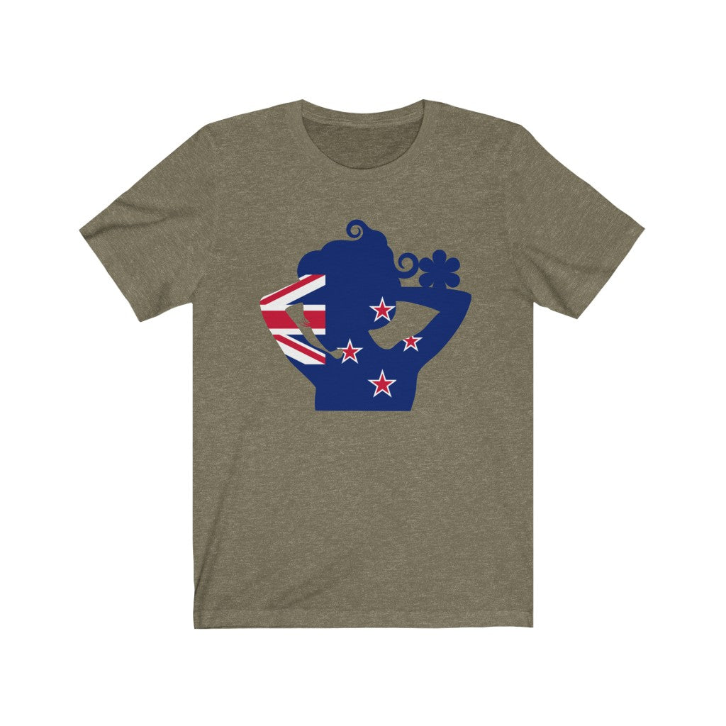 New Zealand Lady Flag Premium Tee - Unisex