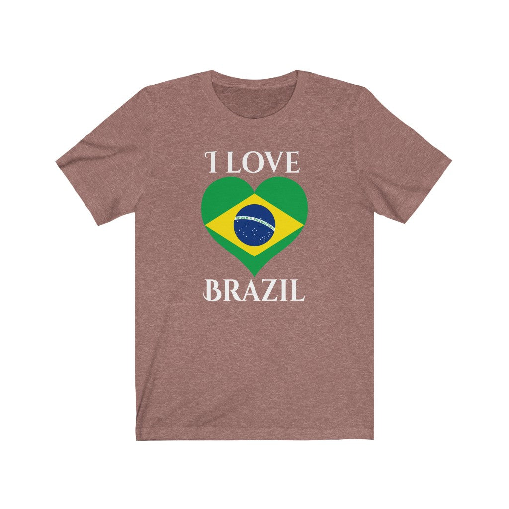 Brazil Heart Flag Premium Tee 2 - Unisex