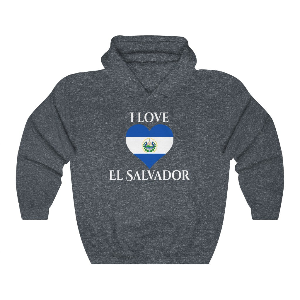 El Salvador Heart Flag Hoodie Sweatshirt 2 - Unisex