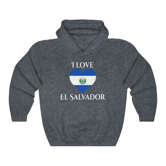 El Salvador Heart Flag Hoodie Sweatshirt 2 - Unisex