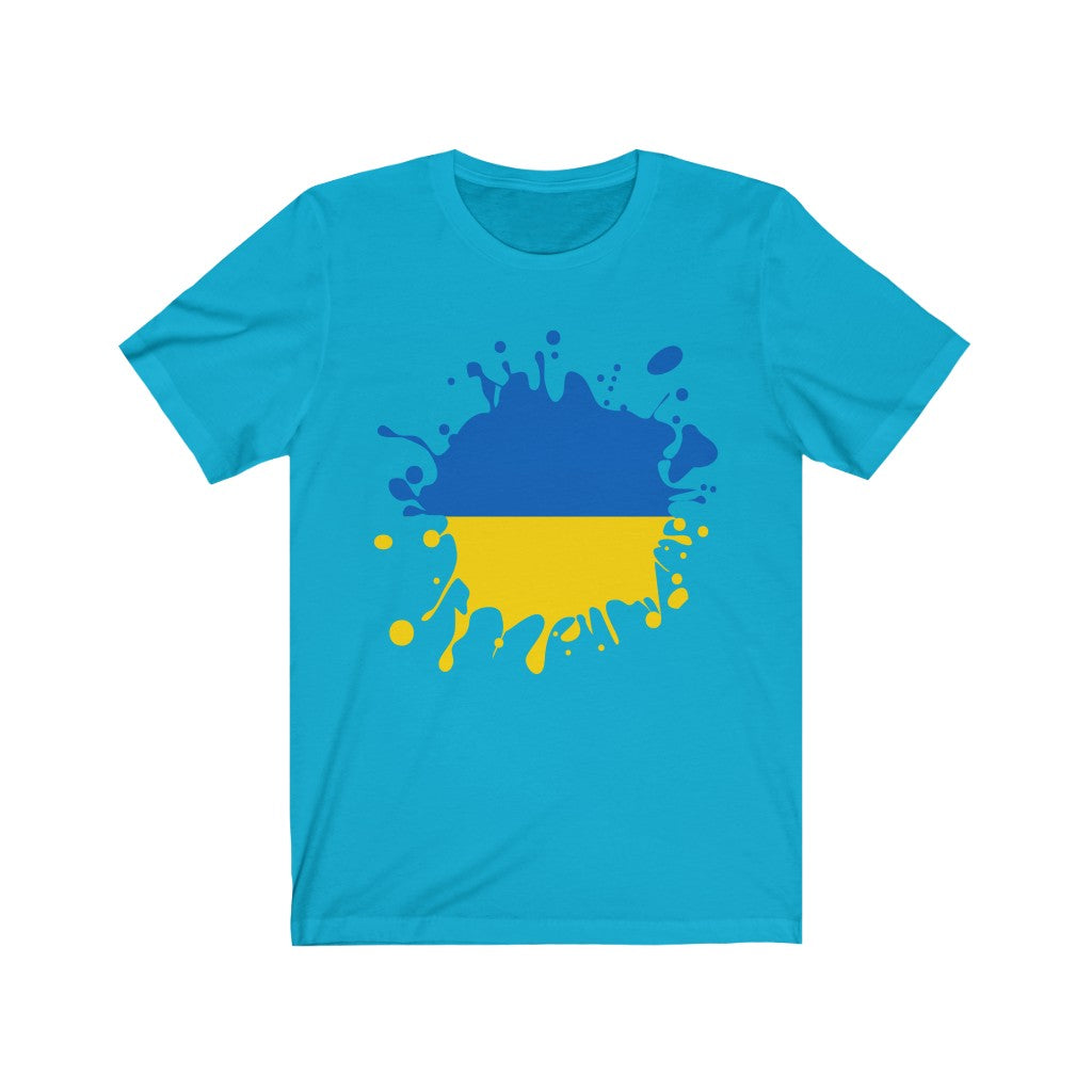 Ukraine Splat Flag Premium Tee - Unisex