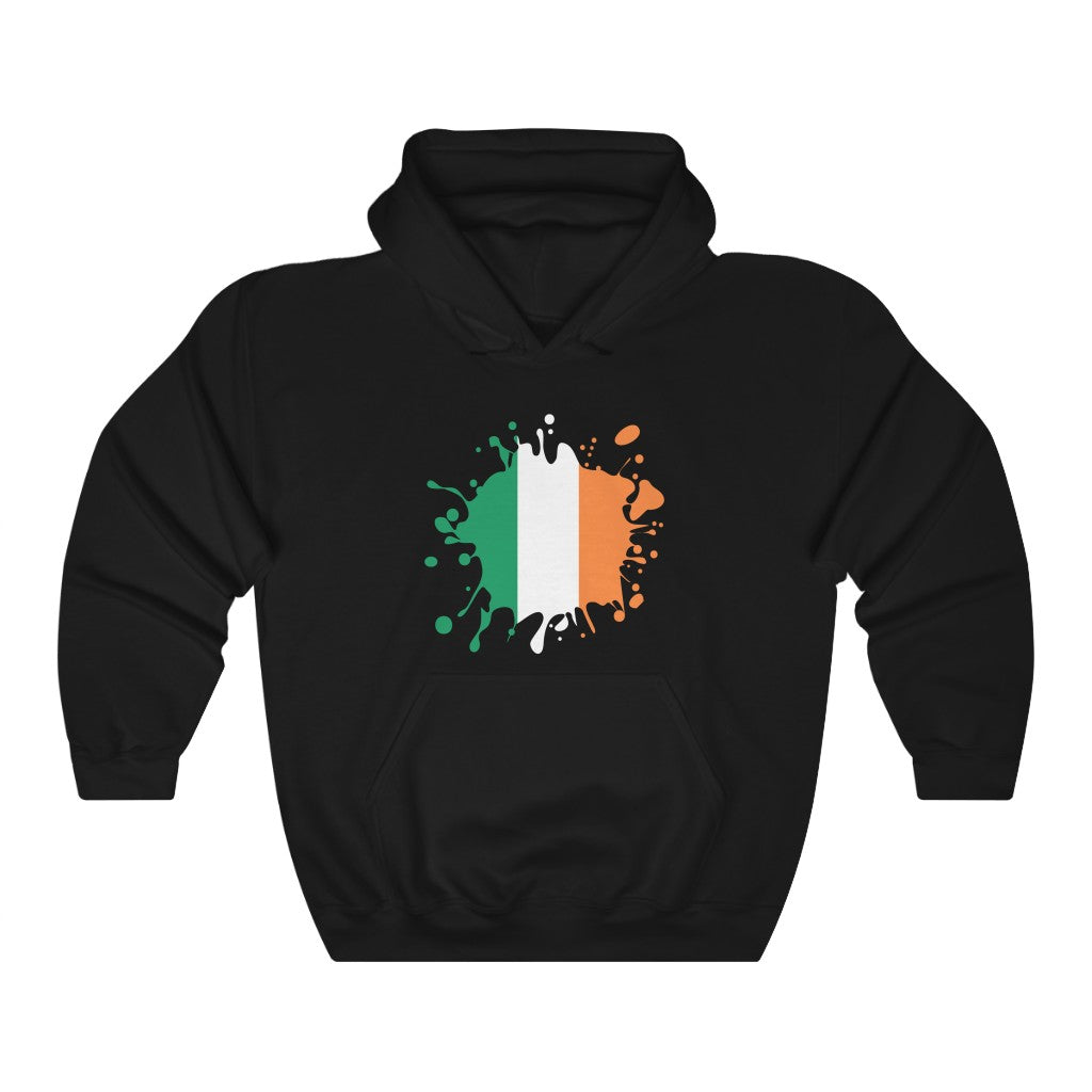 Ireland Splat Flag Hoodie Sweatshirt - Unisex