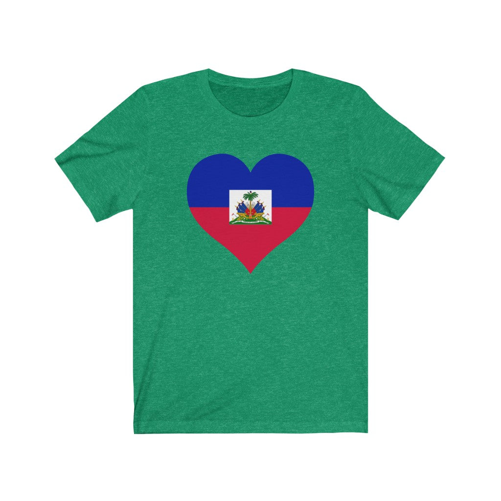 Haiti Heart Flag Premium Tee - Unisex