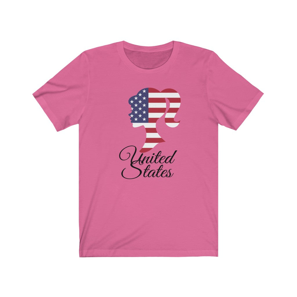 United States of America Girl Flag Premium Tee 1 - Unisex