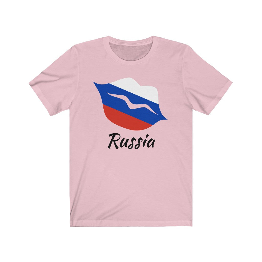 Russia Lips Flag Premium Tee 1 - Unisex