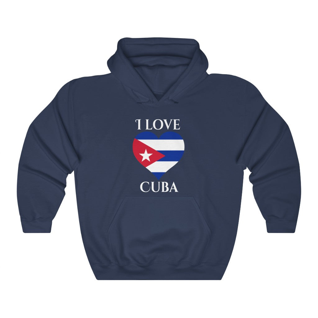 Cuba Heart Flag Hoodie Sweatshirt 2 - Unisex