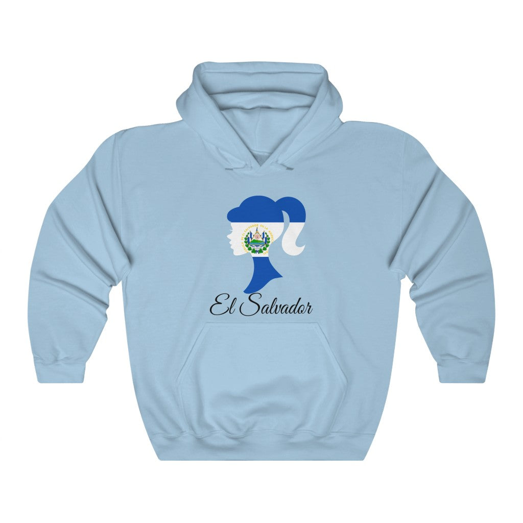 El Salvador Girl Flag Hoodie Sweatshirt 1 - Unisex