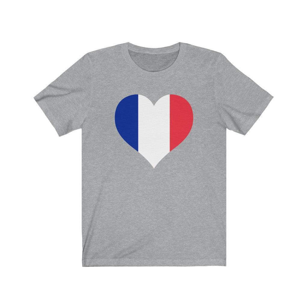 France Heart Flag Premium Tee - Unisex