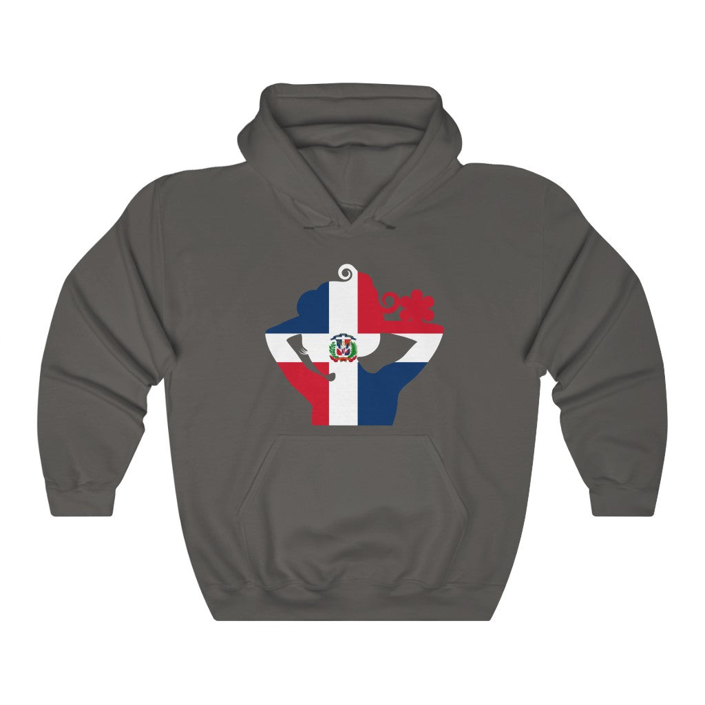 Dominican Republic Lady Flag Hoodie Sweatshirt - Unisex