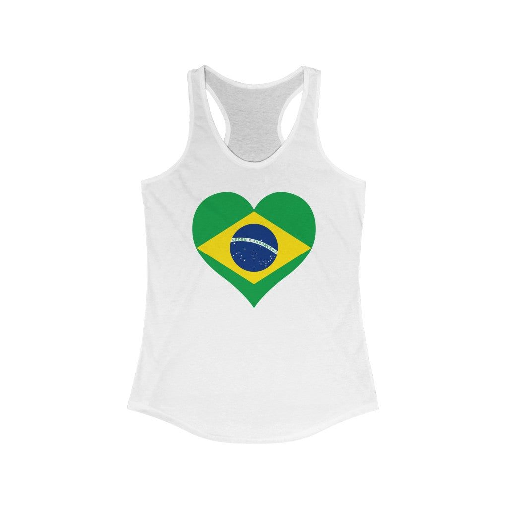 Brazil Heart Flag Tank - Women
