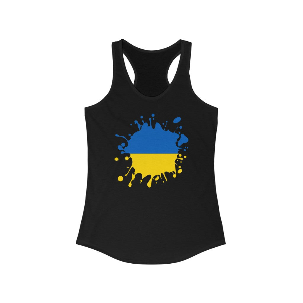 Ukraine Splat Flag Tank - Women