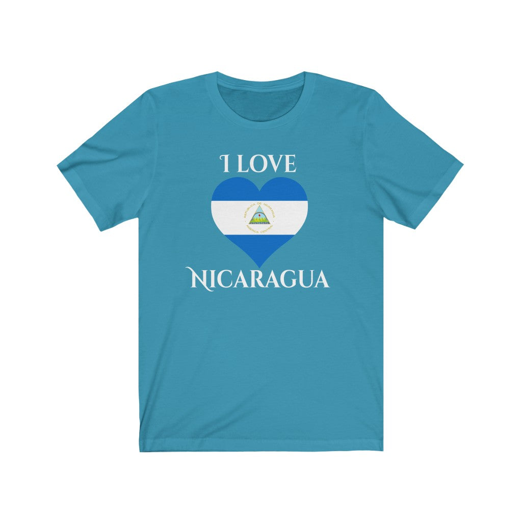 Nicaragua Heart Flag Premium Tee 2 - Unisex