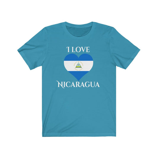 Nicaragua Heart Flag Premium Tee 2 - Unisex