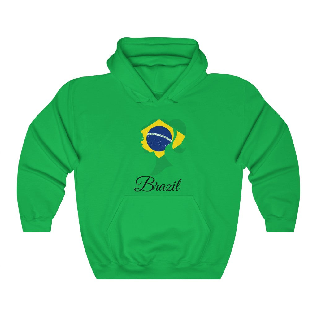 Brazil Girl Flag Hoodie Sweatshirt 1 - Unisex