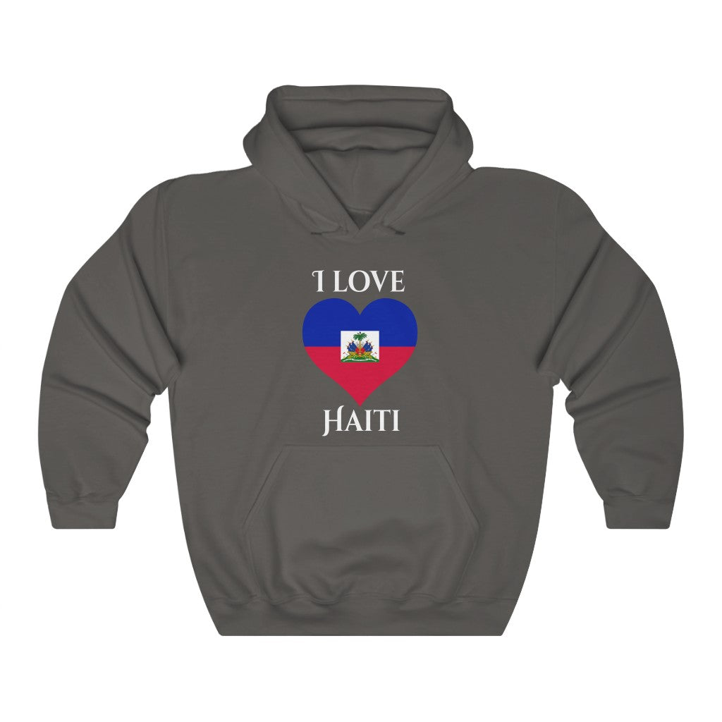 Haiti Heart Flag Hoodie Sweatshirt 2 - Unisex