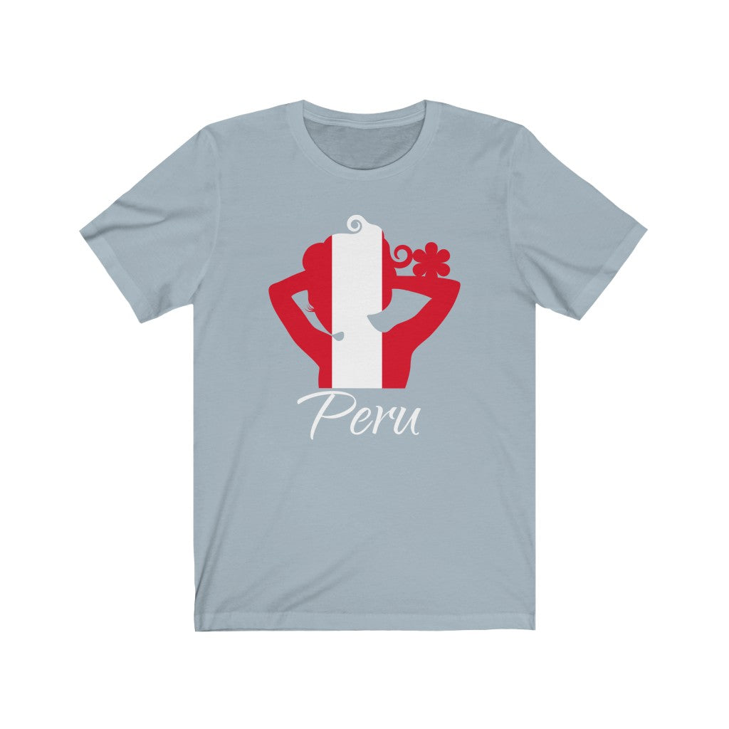Peru Lady Flag Premium Tee 2 - Unisex
