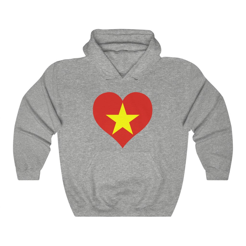 Vietnam Heart Flag Hoodie Sweatshirt - Unisex