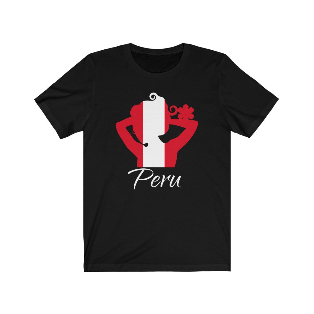 Peru Lady Flag Premium Tee 2 - Unisex