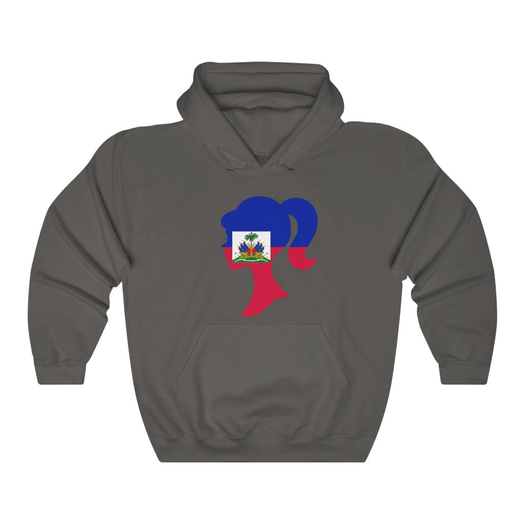 Haiti Girl Flag Hoodie Sweatshirt - Unisex